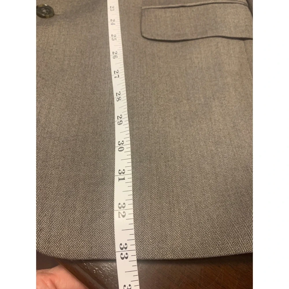 Banana Republic 42L Brown Chevron Herringbone Blazer Sport Coat Jacket